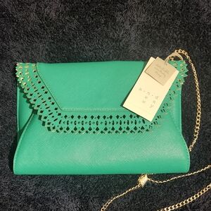 A New Day Women's Jade Clutch with Gold Crossbody Strap